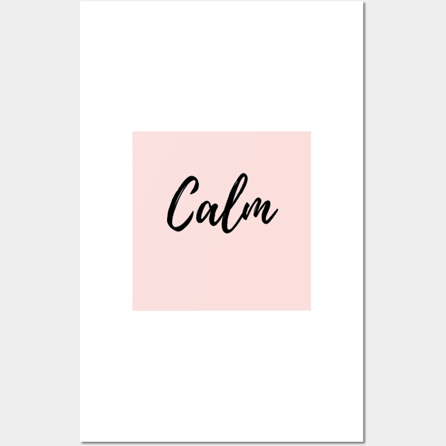 Calm - Pink Background Wall Art by ActionFocus